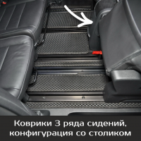 Автомобильные коврики EVA на Opel Zafira Life 7 мест Long (2019-2025) 