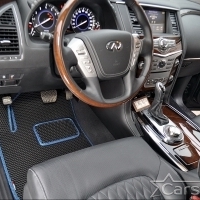 Коврики текстильные на Infiniti QX80 I 3 ряда (2013-2024)
