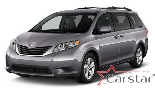 Двухслойные коврики EVA для Toyota Sienna III 7 мест (2010-2020)